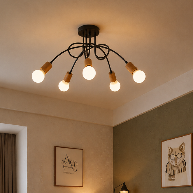 Screenshot 2026-07-13 140043 Minimalist Nordic Ceiling Light Featuring Wood Accents - Image 1