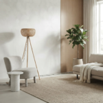 Modern Bamboo Tripod Standing Lamp