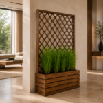 Handcrafted Rustic Wood Planter Holder for Home Decor