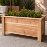 Rectangular Wooden Raised Garden Planter Box