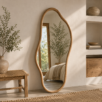 Large Asymmetric Wavy Full-Length Floor Mirror