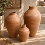 Earthy Terracotta Decorative Vase Set